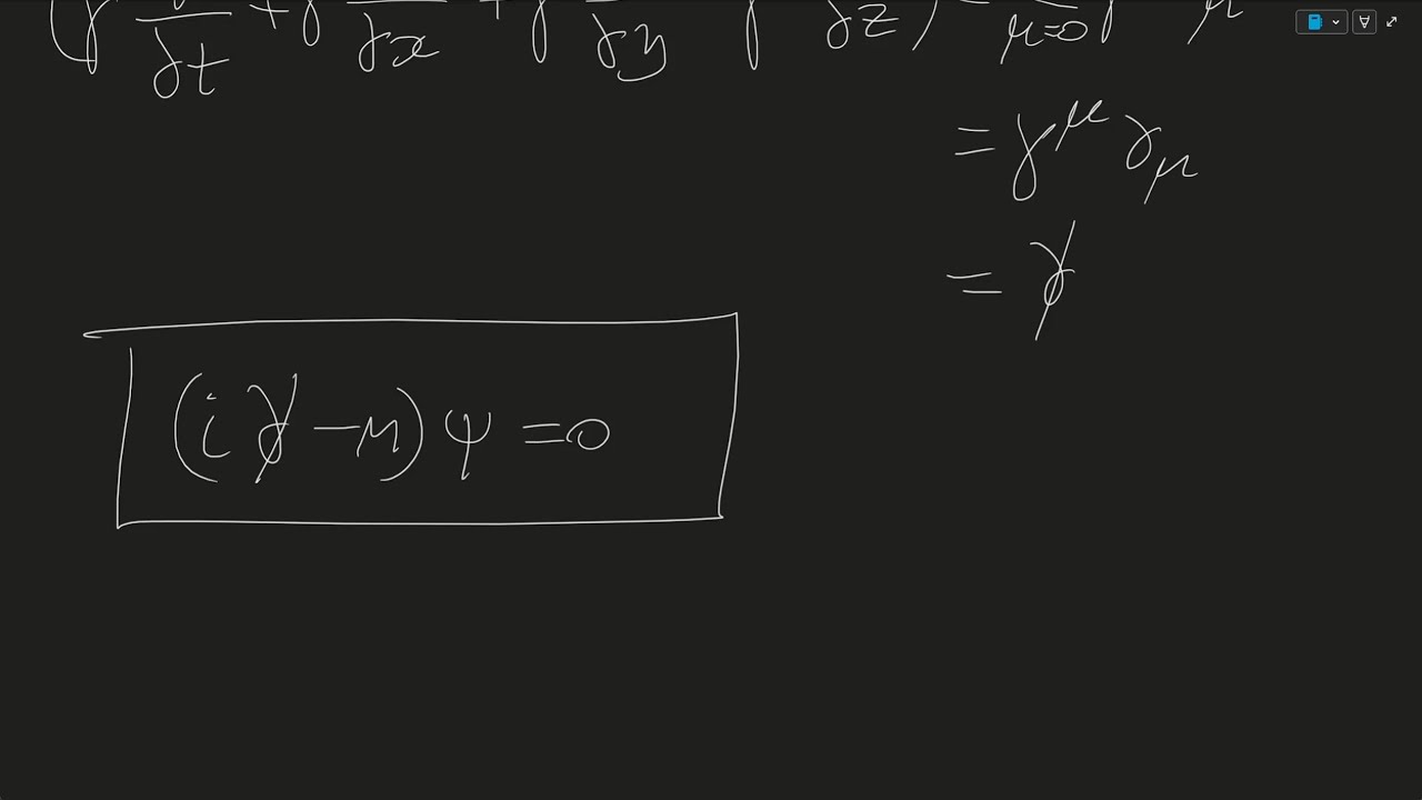 Derivation of the Dirac Equation