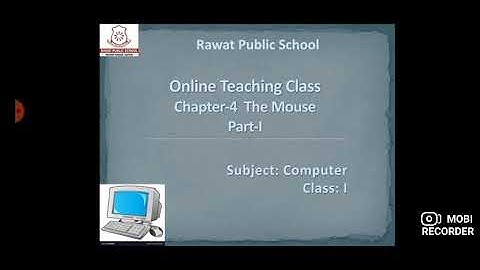 Computer I Class 1 I Ch-4 The Mouse  I Part-1