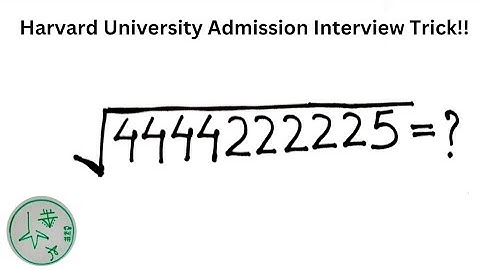 Harvard University Admission Interview Tricks!!  Calculators NOT Allowed ✍️📘💯