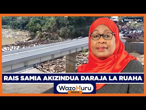RAIS DKT SAMIA AKIFUNGUA DARAJA LA RUAHA NA BARABARA YA KIDATU IFAKARA 61 Km MKOANI MOROGORO