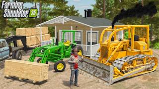 I BUILT MY OWN HOUSE FROM SCRATCH? (SURVIVAL FARMING)