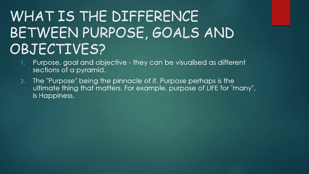 difference between research objectives and purpose