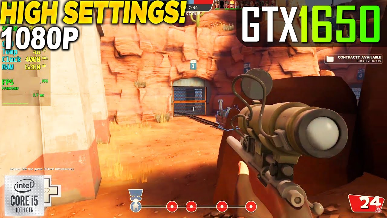 Team Fortress 2 GTX 1650 - 1080p High,