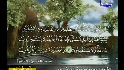 الشيخ محمد صديق المنشاوي من سورة النحل تلاوة نادرة (بدون اعلانات)