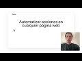 Automatizar acciones en cualquier página web