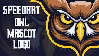 SPEED ART – Owl Mascot Logo Design in Adobe Illustrator
