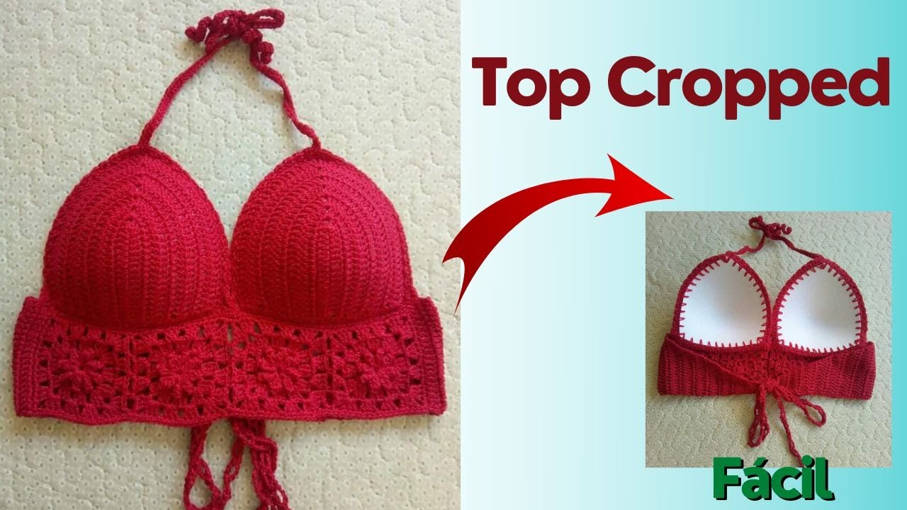 Top Cropped de crochê Parte 4