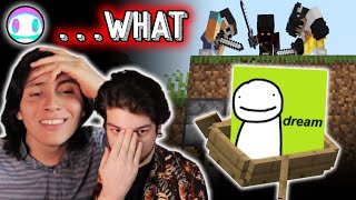 Reacting to Dreams Minecraft Survivalist VS 3 Hitmen...