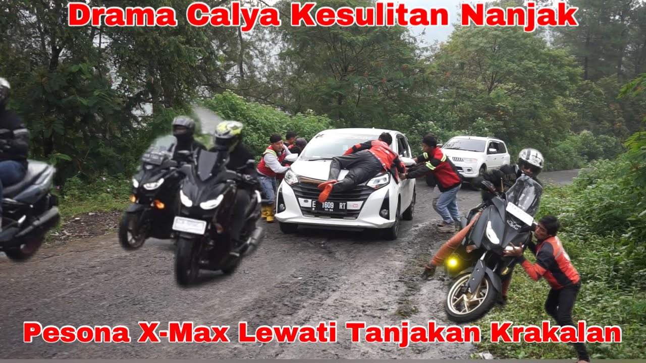 Drama Calya dan X-max di tanjakan krakalan || @krakalanofficial
