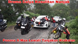 Drama calya dan X-max di tanjakan krakalan || @krakalanofficial