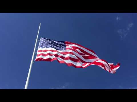 2016 Flag Day Ceremony - Huge US Flag