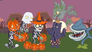 Plants vs zombies 2 Animation Lawn of doom halloween 5