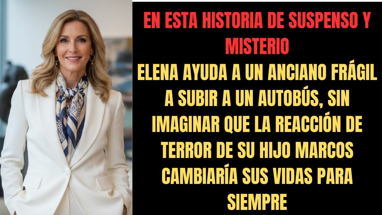 Ayudé a un anciano en el bus y la cara de mi hijo se puso pálida