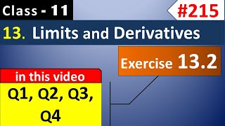 Ex 13.2 Class 11 ( Q1, Q2, Q3, Q4) || Limits and Derivatives Class 11 || Chapter 13 Maths Class 11