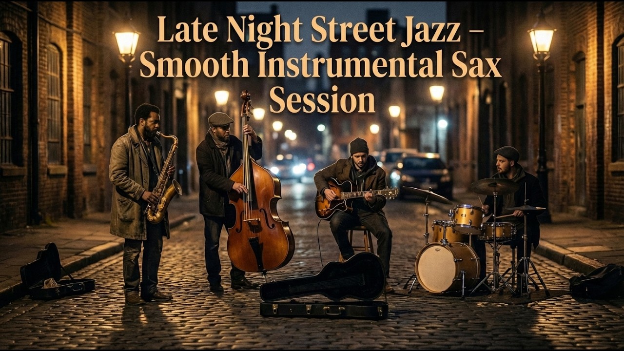 Late Night Street Jazz – Smooth Instrumental Sax Session