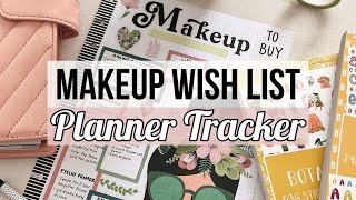 Plan With Me  Makeup Wish List Page Using New Planything Sticker Books  Classic Happy Planner