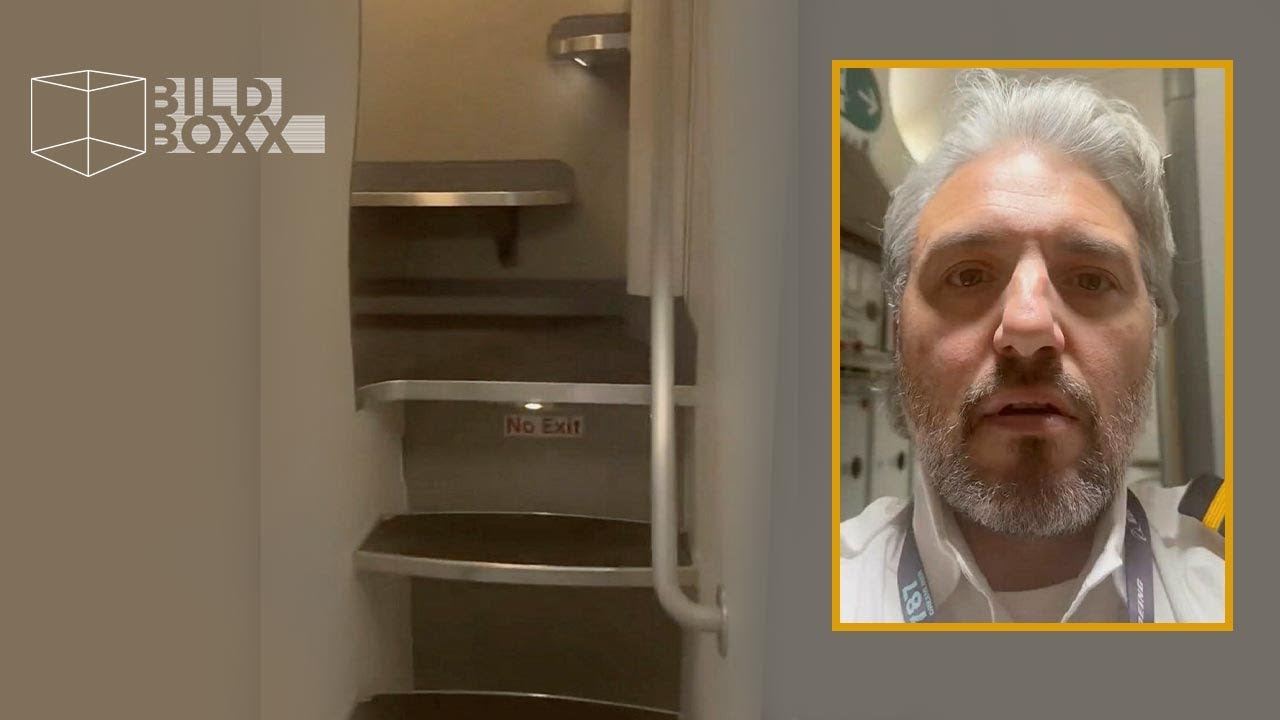 Pilot zeigt geheime Treppe im Flugzeug | BILD BOXX - YouTube