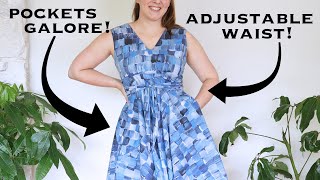 It's Not a Wrap Pinafore - It's an Adjustable Split-Side Dress!