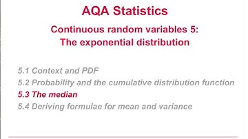 AQA Statistics: Continuous random variables 5-3