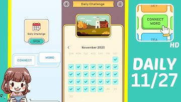 Connect Word Daily Challenge November 27 Answers Walkthrough