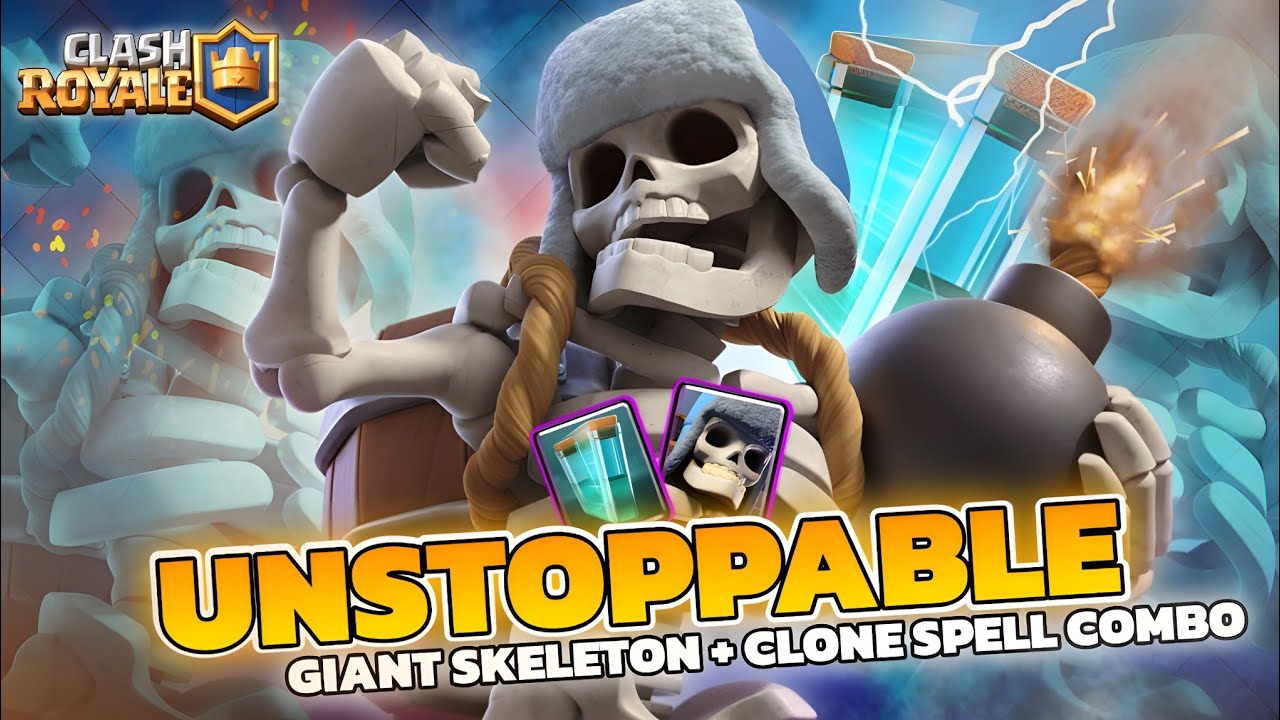 INSANE Giant Skeleton + Clone Combo DOMINATES Clash Royale