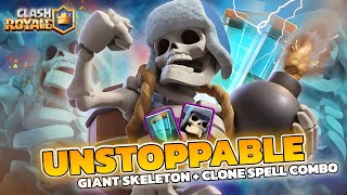 INSANE Giant Skeleton + Clone Combo DOMINATES Clash Royale! (Unstoppable Strategy)