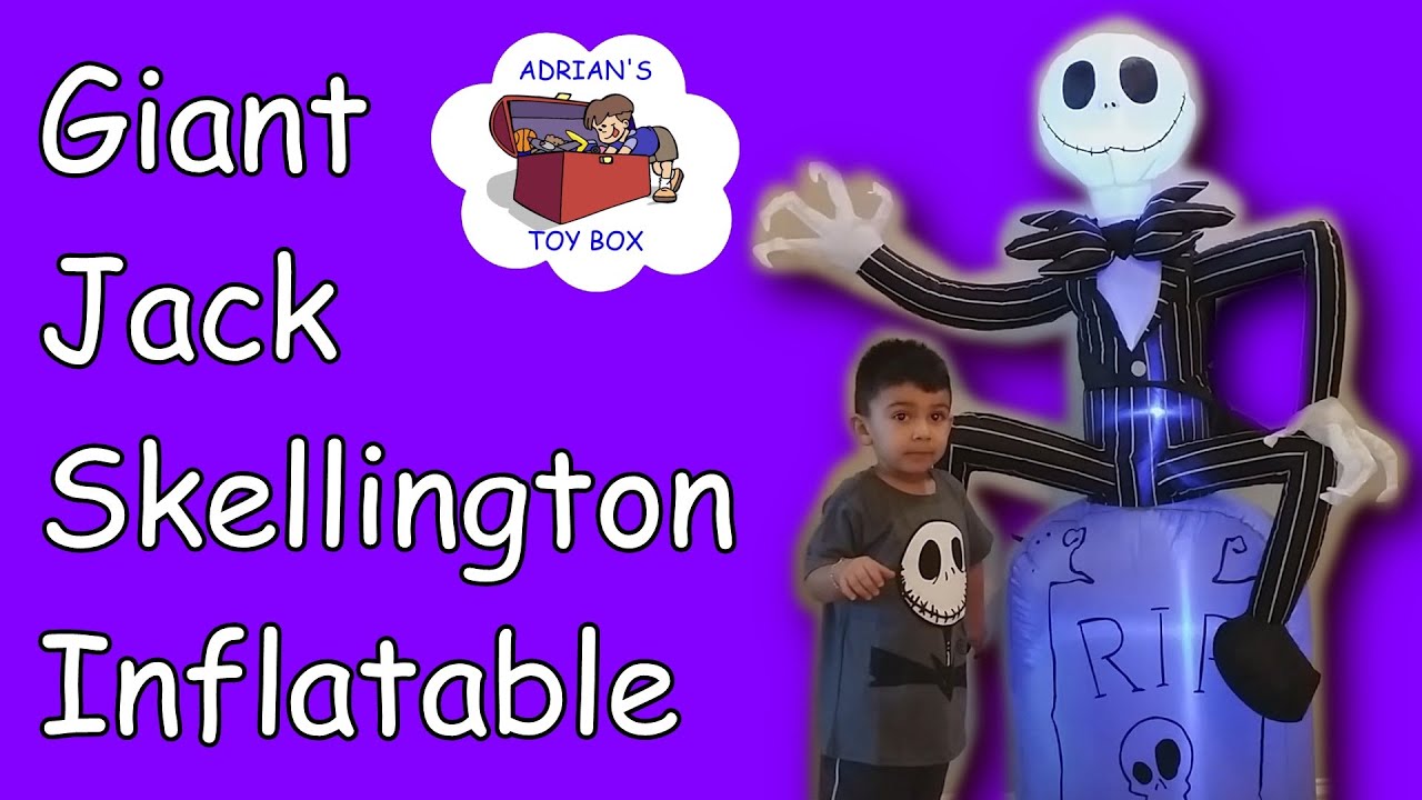 GIANT JACK SKELLINGTON AIRBLOWN INFLATABLE DISNEY NIGHTMARE BEFORE CHRISTMAS LAWN DECOR YouTube