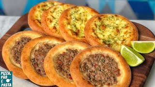 Esfiha aberta de Carne Moída e Queijo | Melhor que Habib's!