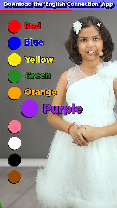 Color 🎨 Names in English, Spoken English Practice, Adi English Connection #shorts