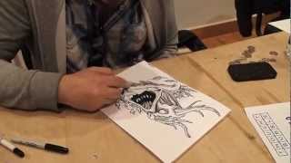 Thought Bubble 2012 - Andy Belanger Drawing Swamp Thing 33.