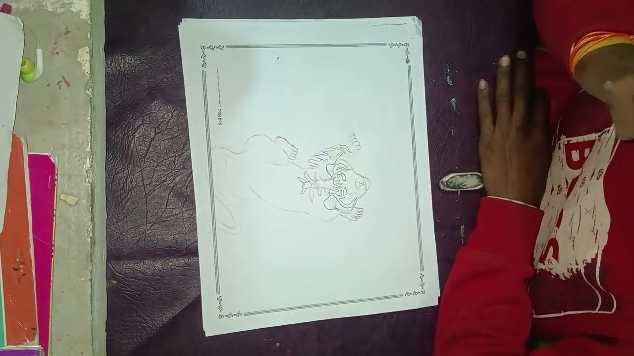 Tiger🐅 in the skec art and