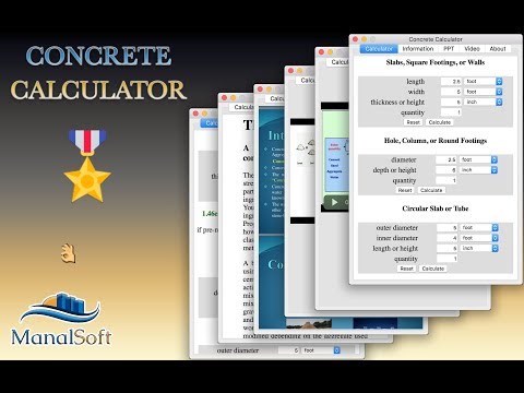 ManalSoft Concrete Calculator MacOS App