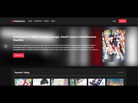 Nekomics -  Responsive Comic Reading Website Demo