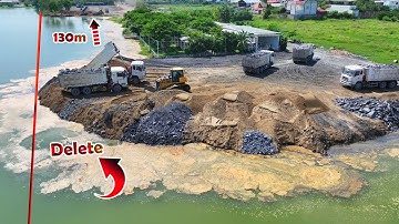 New Action Add 190m To side of lake Build the Road with Dozer pushing rock into deep water