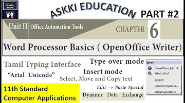 💥 11th Computer Applications & Technology Chapter 6 : Word Processor Basics | English Medium Part #2