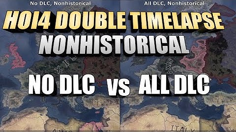 Nonhistorical AI - No DLC vs All DLC - HOI4 Double Timelapse
