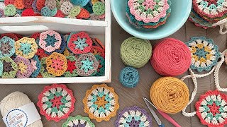 More Granny Circle Crochet - Bunting, Coaster Set &amp; Table Mat Progress!!