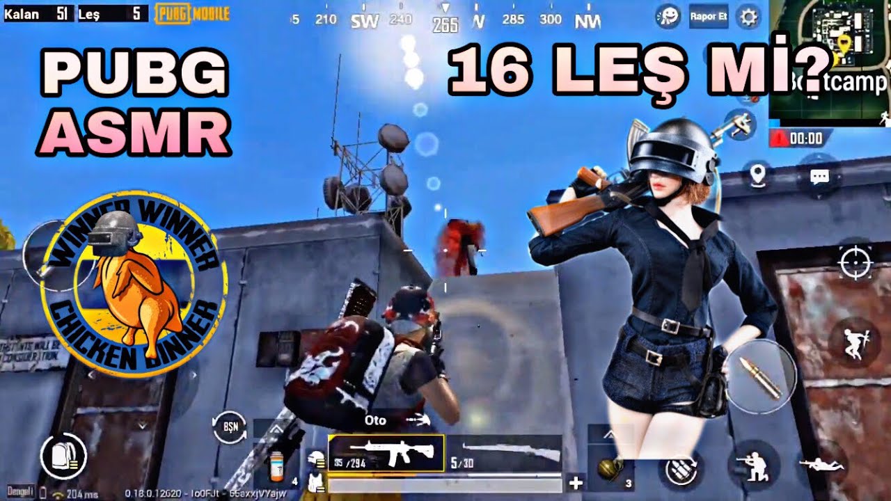 ASMR TÜRKÇE | PUBG MOBİLE - SANHOK | AĞIZ SESLERİ | 16 LEŞŞ!!!