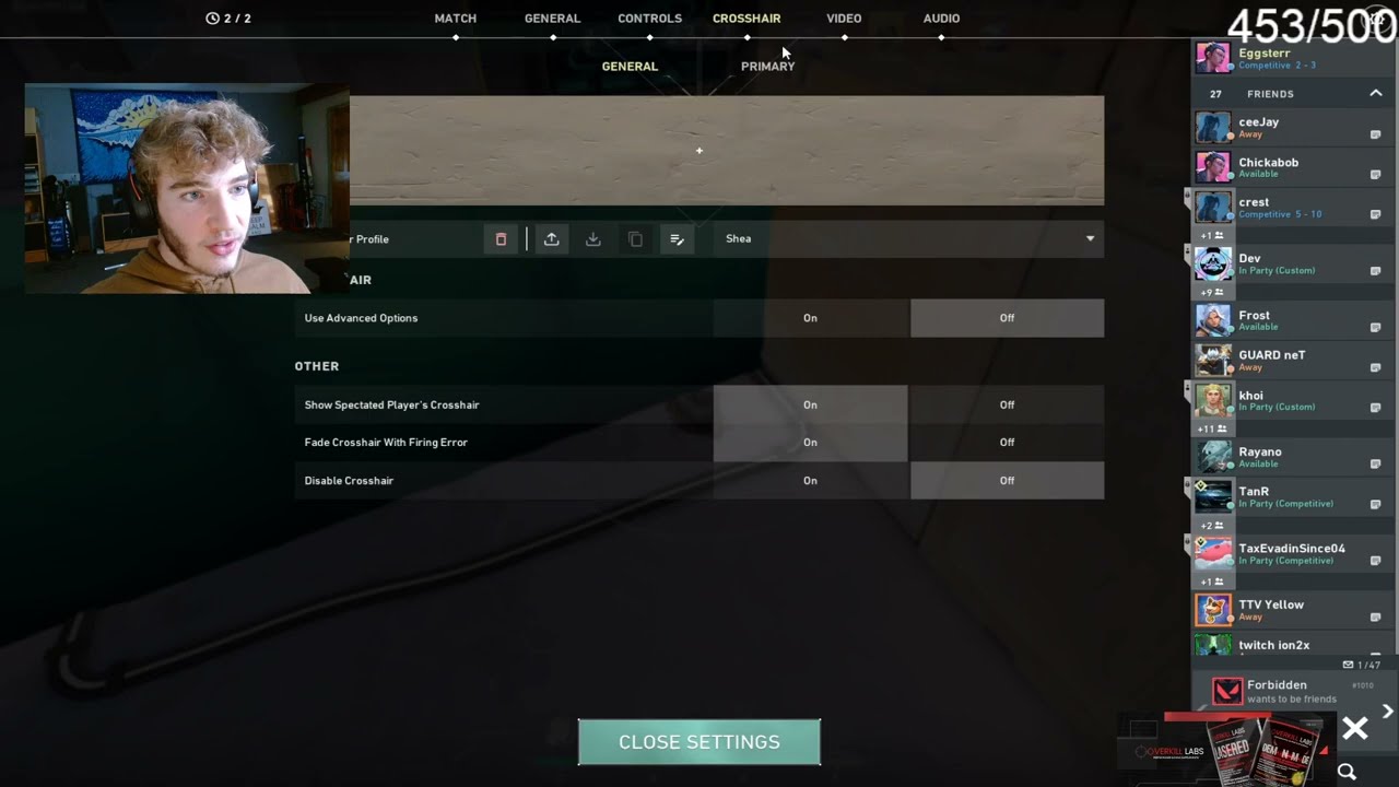 eggsterr_ valorant crosshair YouTube