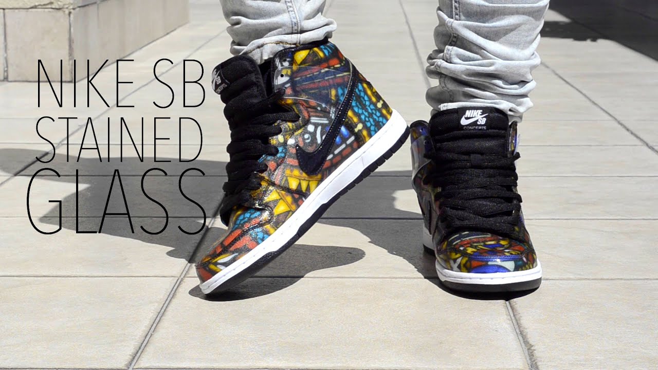 nike sb dunk high stained glass