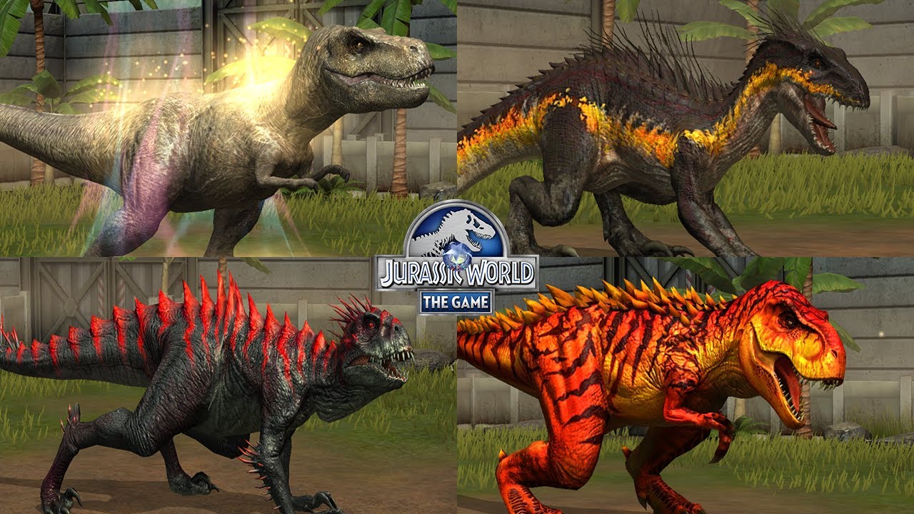 T. REX x REXY x INDORAPTOR x SCORPIOS REX MAX LEVEL 40 || Jurassic ...