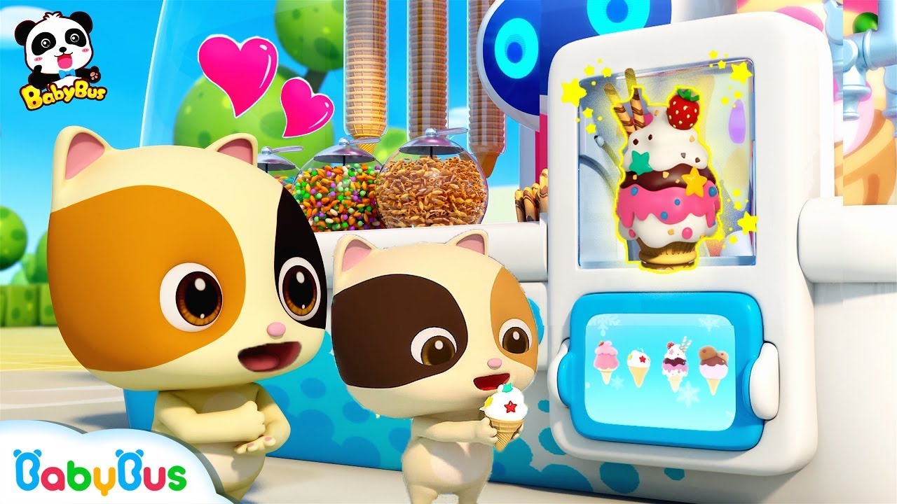 ⁣★NEW★神奇的冰淇淋販賣機，各種美味的冰淇淋快來嘗一嘗 | 美食兒歌 | 童謠 | 動畫 | 卡通 | 寶寶巴士 | 奇奇 | 妙妙