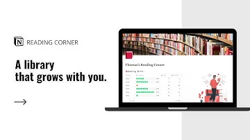 📕Notion Template: Reading Corner📕A library that grows with you✨