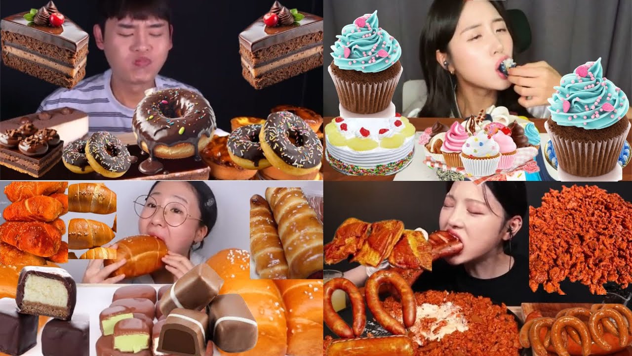 EPIC DESSERT & SPICY FOOD MUKBANG 🍰🍗 OREOS, FRIED CHICKEN, SPICY NOODLES & CAKES