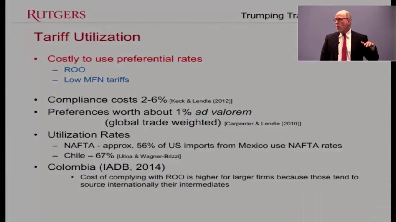 Average use of preferential trade agreements is around 50%: Tom Prusa