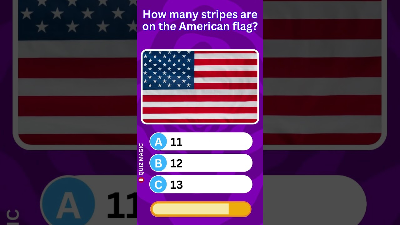 How many stripes are on the American flag? 