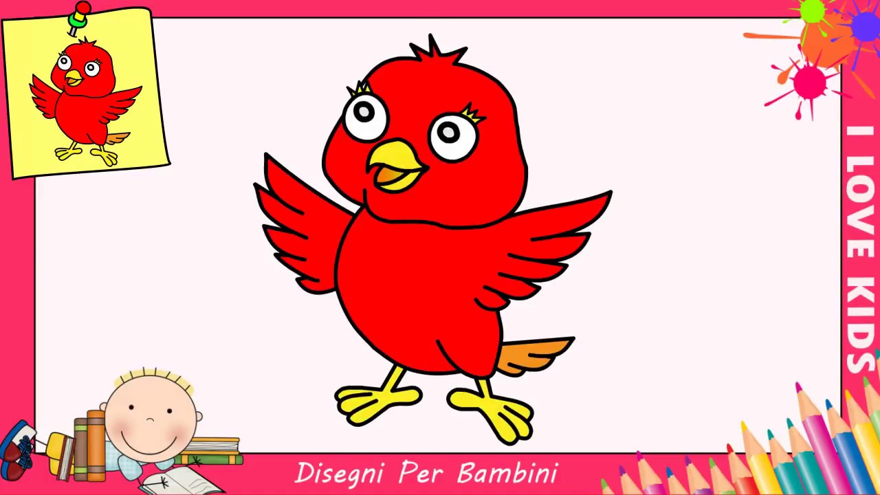 Come Disegnare Un Uccello Facile Passo Per Passo Per Bambini 3 Youtube