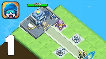 Island Defense TD - Mega War - Part 1 Tower Defense - Gameplay Walkthrough (Android)