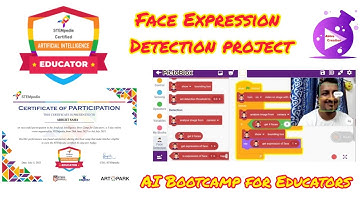 Face Expression Detection project (Day 1)of Artificial Intelligence Bootcamp forEducators #pictoblox