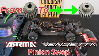 Pinion Gear Swap Tutorial for Your Arra Vendetta #arrma #tutorial  #rc